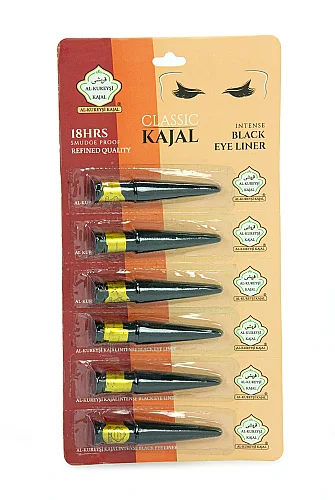 Al-Kureyşi Yoğun Siyah Kajal Göz Kalemi Suya Dayanıklı 6 'lı Set - 3