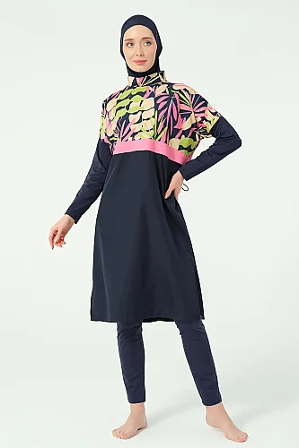 Alfasa Crop Görünümlü Tam Kapalı Tesettür Mayo 25315-26 - Lacivert - 6