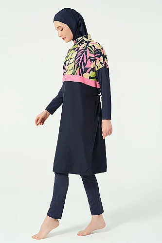 Alfasa Crop Görünümlü Tam Kapalı Tesettür Mayo 25315-26 - Lacivert - 7