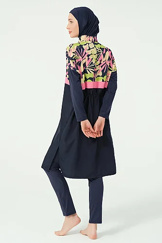 Alfasa Crop Görünümlü Tam Kapalı Tesettür Mayo 25315-26 - Lacivert - 8