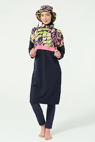 Alfasa Crop Görünümlü Tam Kapalı Tesettür Mayo 25315-26 - Lacivert - 9