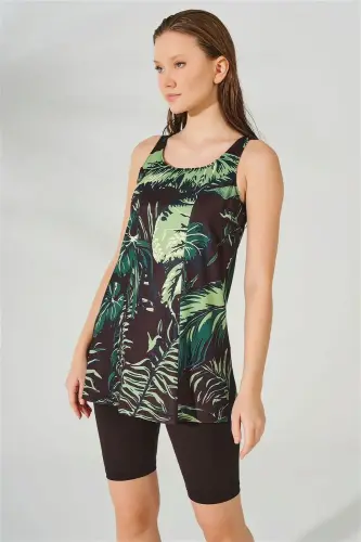 Alfasa Desenli Askılı Yarı Kapalı Mayo 24902 Yeşil - ihvanonline (1)