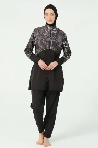 Alfasa Kıl Biye Süslemeli Tam Tesettür Mayo 25267-25 - Siyah - Alfasa (1)