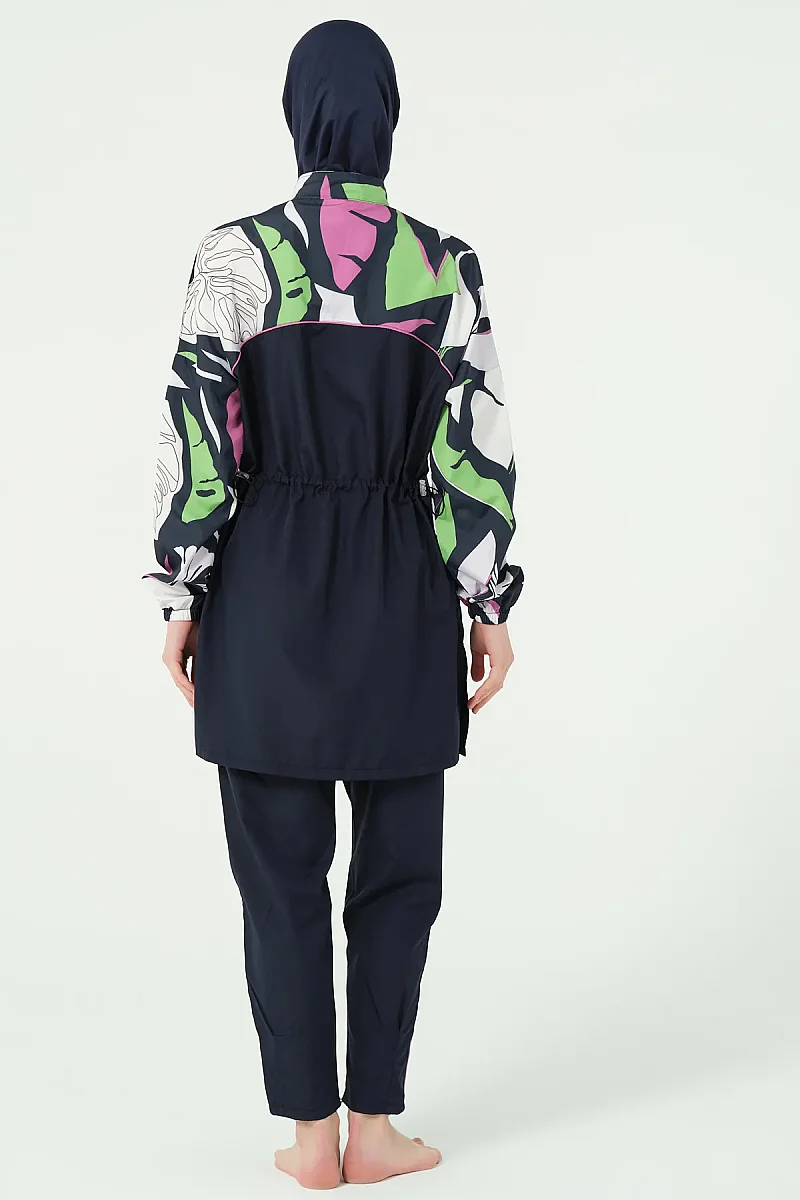 Alfasa Lian Kıl Biye Detaylı Tam Kapalı Tesettür Mayo 25289-26 - Lacivert - 10