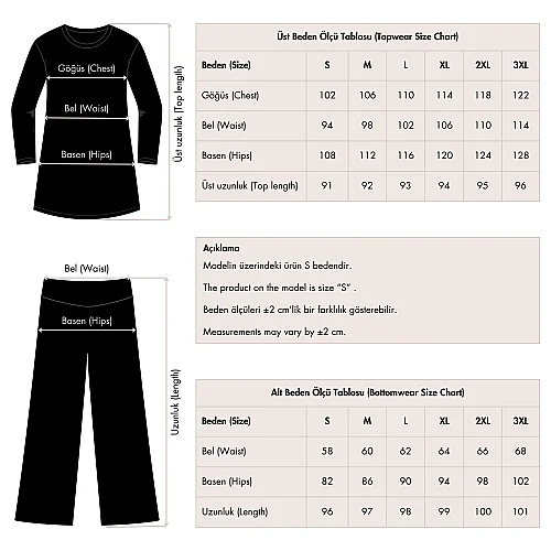 Alfasa Parmak Geçirmeli Crop Battal Beden Tesettür Mayo 25325-26 - Siyah - 9