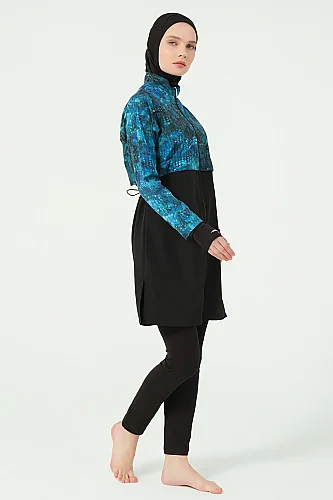 Alfasa Parmak Geçirmeli Crop Tesettür Mayo 25325-26 - Siyah - Alfasa (1)