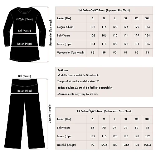Alfasa Sienna Desenli Tam Kapalı Tesettür Mayo Uzun Kollu Fermuarlı 25279-26 Siyah - 11