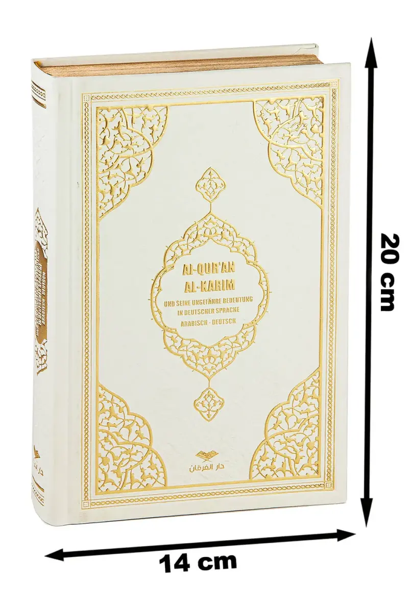 Almanca Mealli Hafiz Boy Kuran - Beyaz - 3