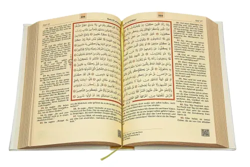 Almanca Mealli Hafiz Boy Kuran - Beyaz - 4