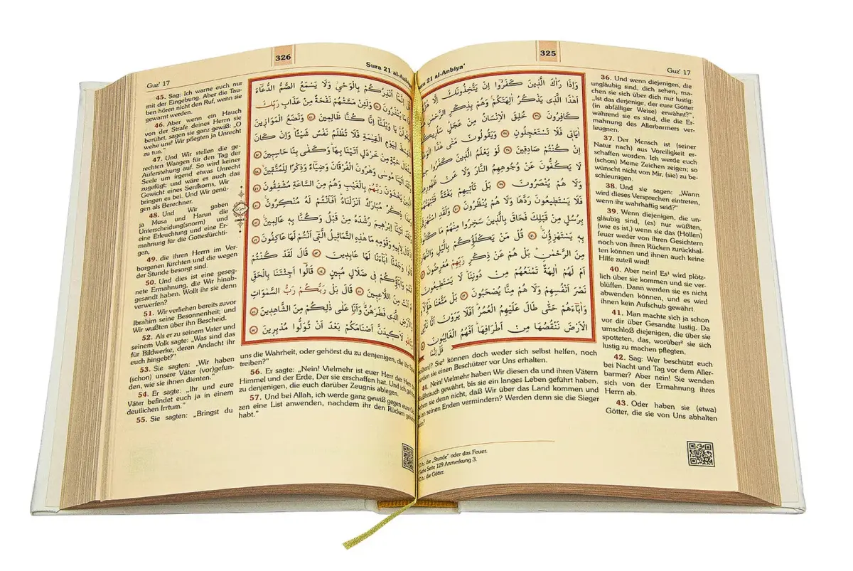 Almanca Mealli Hafiz Boy Kuran - Beyaz - 4