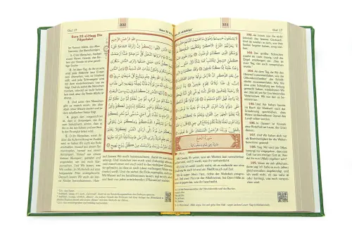 Almanca Mealli Hafız Boy Kuran - Yeşil - 4