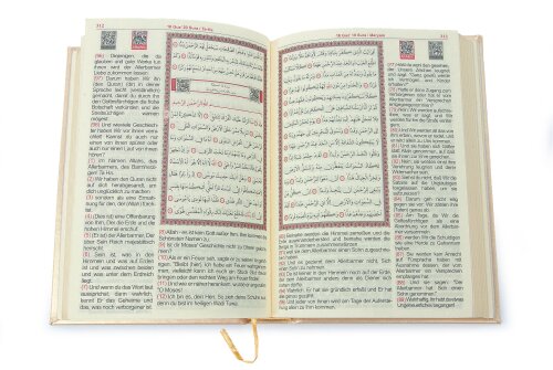 Almanca Mealli Hafız Boy Termo Deri Kuranı Kerim - Gold - 3