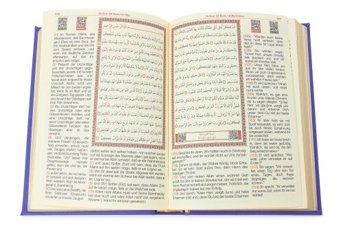 Almanca Mealli Hafız Boy Termo Deri Kuranı Kerim - Mor - 3