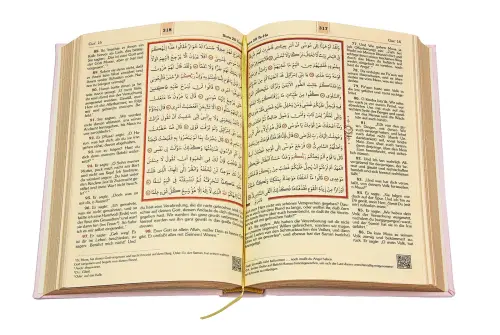 Almanca Mealli Kuran - Pembe - 4