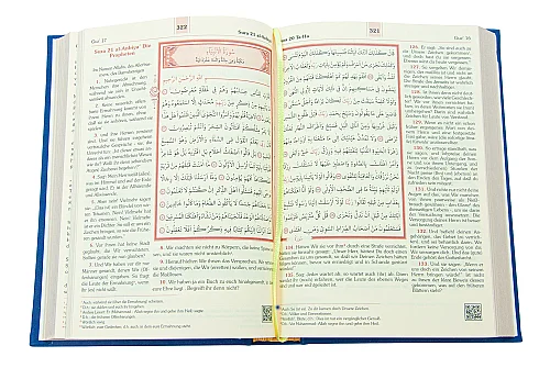 Almanca Mealli Termo Deri Hafız Boy Kuranı Kerim - Lacivert - 4