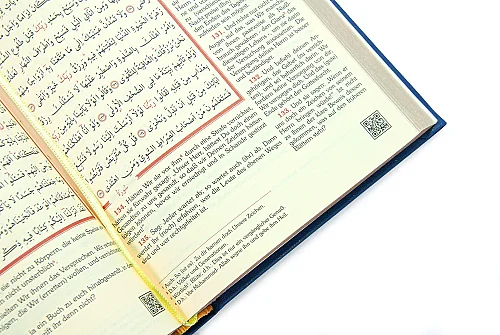 Almanca Mealli Termo Deri Hafız Boy Kuranı Kerim - Lacivert - 5