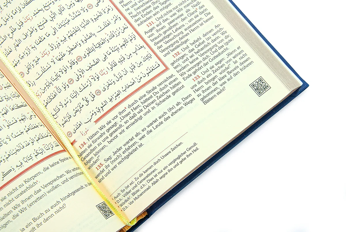 Almanca Mealli Termo Deri Hafız Boy Kuranı Kerim - Lacivert - 5