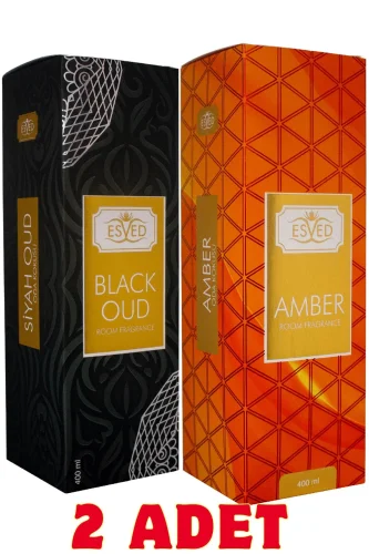 Amber ve Siyah Oud & Black Oud Oda ve Kumaş Spreyi Seccade Spreyi Oda Kokusu Koku 400 Ml. - 1