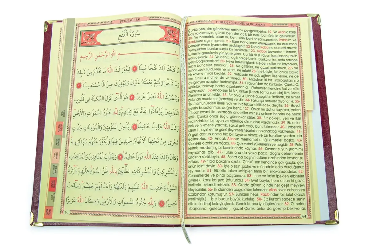 Anneye Hediye Kutulu İnci Tesbihli Ciltli Yasin Kitabı Seti Bordo - 5