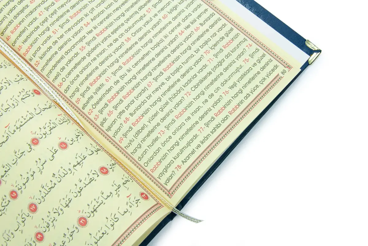 Anneye Hediye Kutulu İnci Tesbihli Ciltli Yasin Kitabı Seti Lacivert - 6