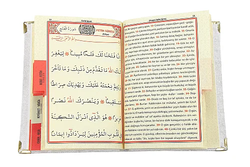 Anneler Gününe Özel Çantalı Kadife Kaplı Yasin Kitabı Tesbih Seccade Seti Beyaz - 7