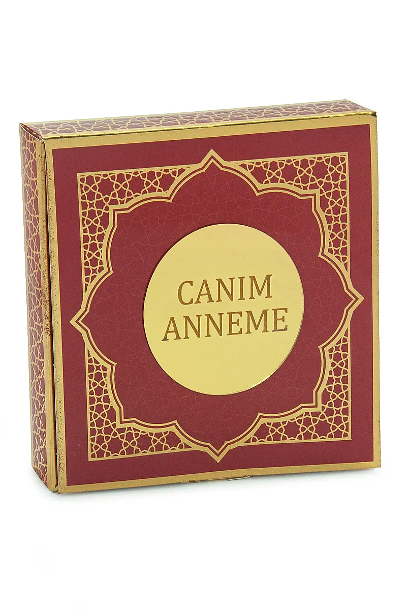 Anneler Gününe Özel - İnci Tesbih Zikirmatik Esans Şal Hediyelik Set - Kırmızı - 2