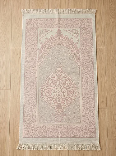 Anneler Gününe Özel Kuranı Kerim Seccade Seti Tesbihli Zikirmatikli Hediye Kutulu Pembe - 4