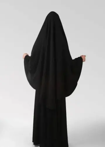 Çarşaf İpek 2 Parça Peçeli Sultanbaş - İhvan (1)