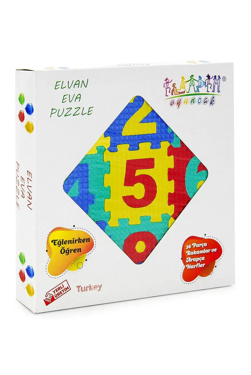 Arapça Harfler Ve Türkçe Rakamlar Kutu Puzzle Yapboz - 1