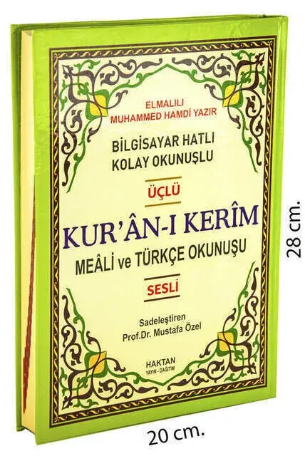 Arapça - Türkçe Okunuş ve Mealli Kuranı Kerim Rahle Boy Sesli - Üçlü Kuran - Haktan Yayınları - 1