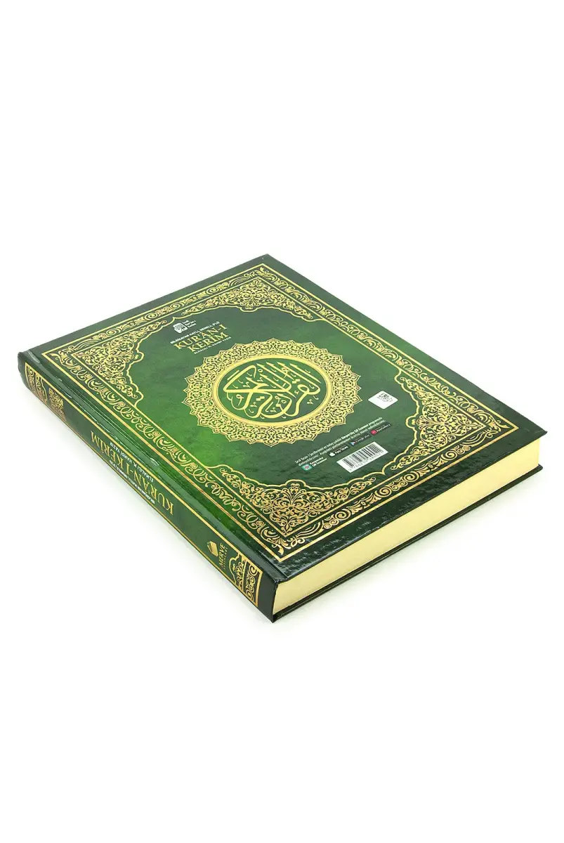 Arapça Türkçe Okunuşlu ve Mealli Kuranı Kerim - Üçlü Kuran - Cami Boy - Yeşil Renk - Merve Yayınları - 2