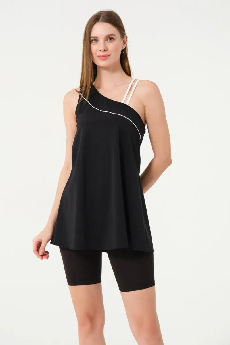 Askılı Likralı Kadın Havuz Mayo 24158-25 Siyah - 3