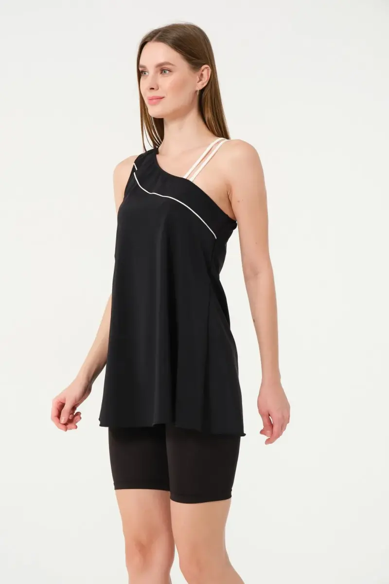 Askılı Likralı Kadın Havuz Mayo 24158-25 Siyah - 4