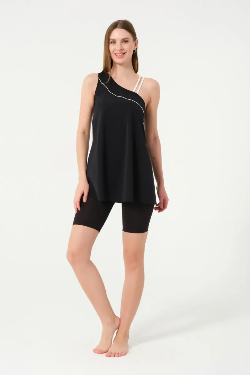 Askılı Likralı Kadın Havuz Mayo 24158-25 Siyah - 5