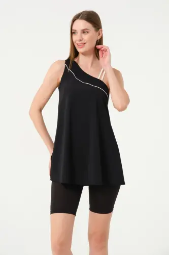 Askılı Likralı Kadın Havuz Mayo 24158-25 Siyah - 6