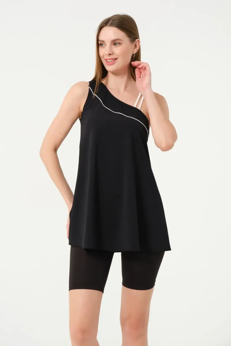 Askılı Likralı Kadın Havuz Mayo 24158-25 Siyah - 6