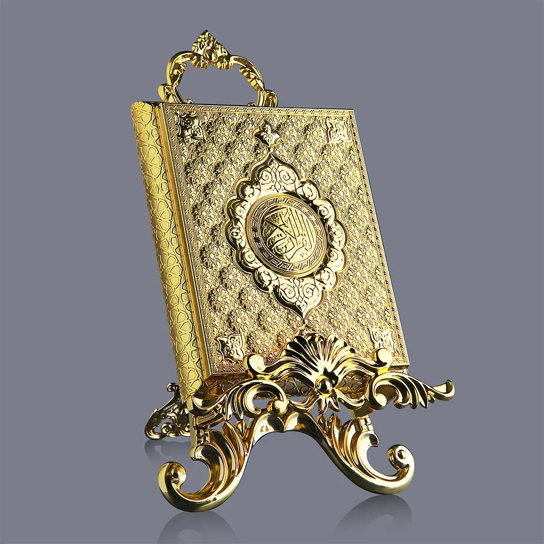 Ayaklı Kuran Kabı Gold - 3