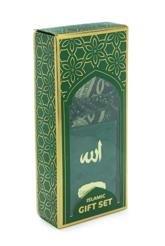 Babalar Günü Tesbihli Yasin Kitabı Kişiye Özel İsimli Seccade Seti Yeşil - ihvanonline (1)