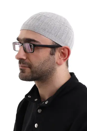 Bambu Namaz Takkesi - Gri 