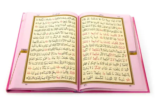 Benim Kuranım - Sade Arapça - Cami Boy - Büyük Boy Kuran - Bilgisayar Hatlı - Mühürlü - Pembe Renk - 4