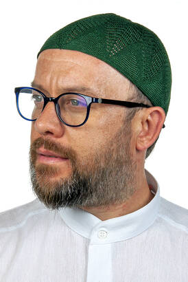 Berra Çelik Örme Dantel Namaz Takkesi Yeşil 1 Adet 
