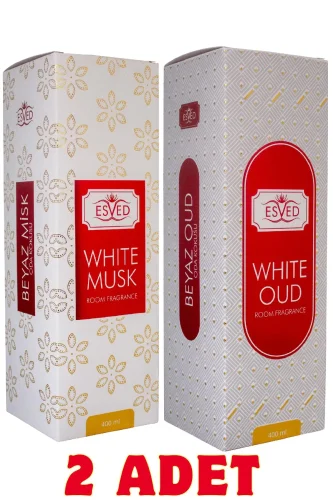 Beyaz Oud & White Oud ve Beyaz Misk & White Musk Oda ve Kumaş Spreyi Seccade Spreyi Oda Kokusu Koku 400 Ml. - 1