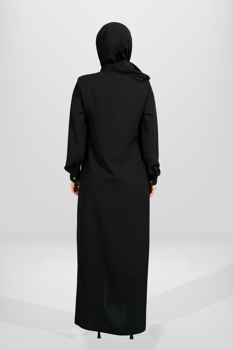 BEYZA 3901-25 SİYAH FERMUARLI ASİMETRİK DETALI - 3