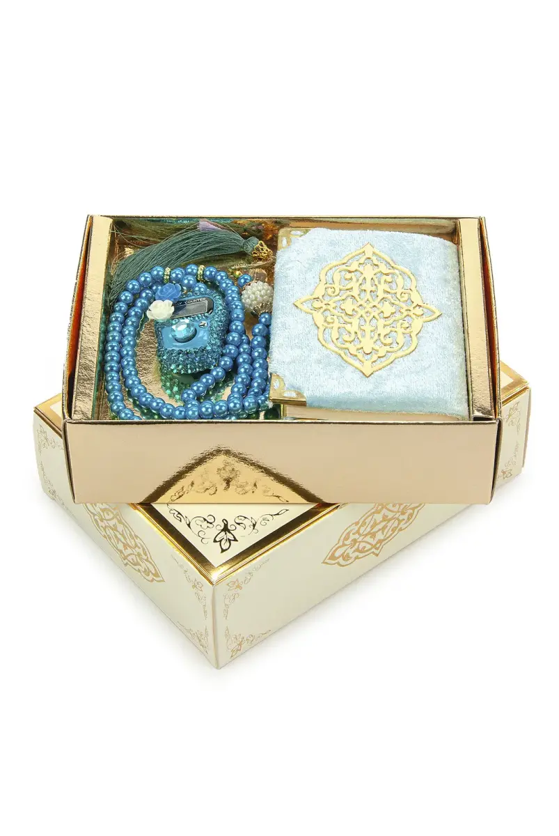 Blue Stone Chanting - Pocket Size Arabic Yasin-i Şerif - Hajj Umrah Gift Set with Pearl Prayer Beads - 3