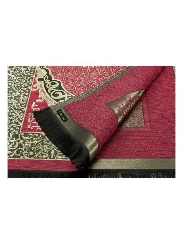 Bordo İsim Baskılı Deri Ciltli Orta Boy Yasin Kitabı Seccade Seti Mevlit Hediyesi - 8