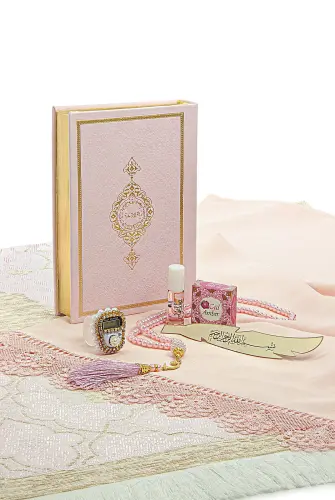 Boxed Dowry Quran Set for My Dear Mother Religious Gift Prayer Rug Set - 4