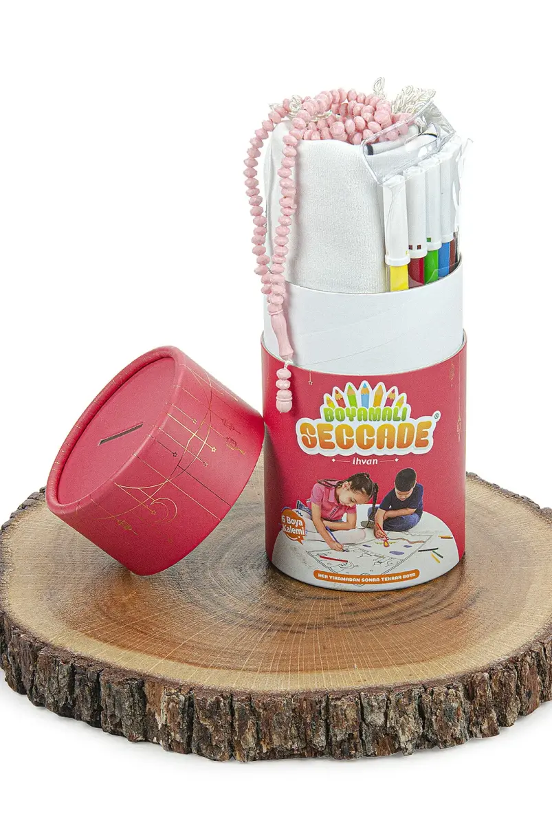 Boyamalı Yıkanabilir Eğitici Dini Oyuncak Çocuk Seccade Seti Kırmızı - 7
