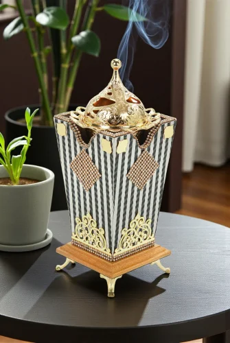 Buhurdanlık Kadife Taşlı Tütsüdanlık - 1