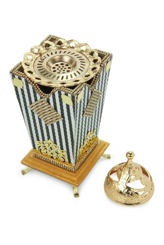 Buhurdanlık Kadife Taşlı Tütsüdanlık - 3