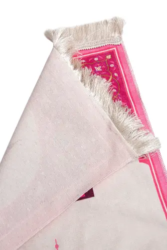 Cami Desenli İsimli Çocuk Seccadesi - İsme Özel Nakışlı - Pembe - ihvanonline (1)